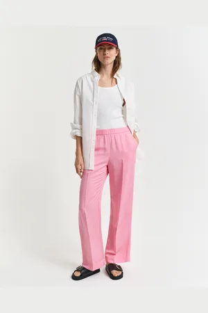 GANT Naiset Relaxed fit ‑mitoitetut Pull-On-pellavasekoitehousut (34)
