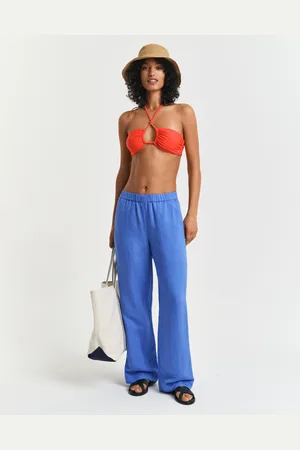 GANT Naiset Relaxed fit ‑mitoitetut Pull-On-pellavasekoitehousut (34)