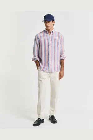 GANT Miehet Slim fit ‑mitoitetut kapenevat seersucker-puvunhousut (46)