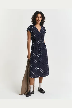 GANT Naiset Pilkullinen kaftaanimekko (34)