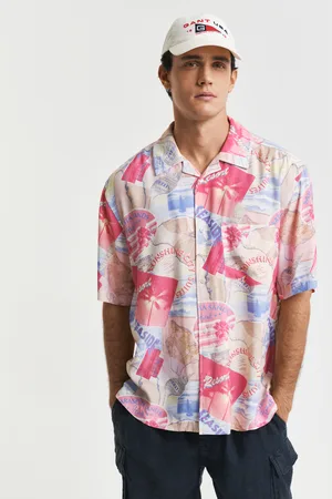 GANT Miehet Relaxed fit ‑mitoitettu lyhythihainen Resort-printtipaita (S)