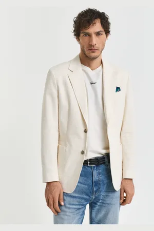 GANT Miehet Slim fit ‑mitoitettu seersucker-puvuntakki (46)
