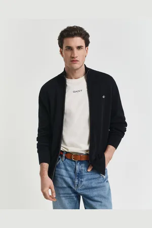GANT Miehet Vetoketjullinen Casual-puuvillaneuletakki (S)