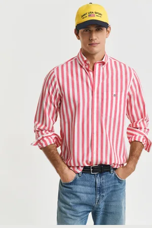 GANT Miehet Regular fit ‑mitoitettu klassinen popliiniraitapaita (S)