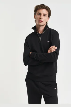 GANT Miehet Shield‑collegepaita, jossa vetoketju pääntiellä (XS)