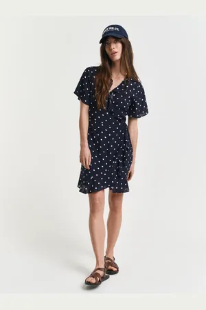 GANT Naiset Pilkullinen röyhelömekko (34)