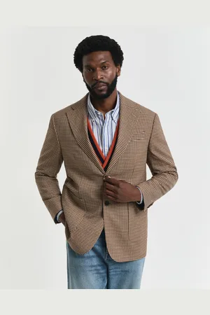 GANT Miehet Relaxed fit ‑mitoitettu gingham-ruudullinen bleiseri (46)