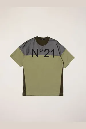 Nº21 N ° 21 T-shirt in cotton and tricolor polyester with logo