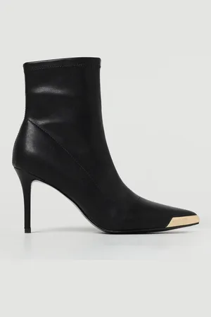 VERSACE Ankle boots in smooth synthetic leather