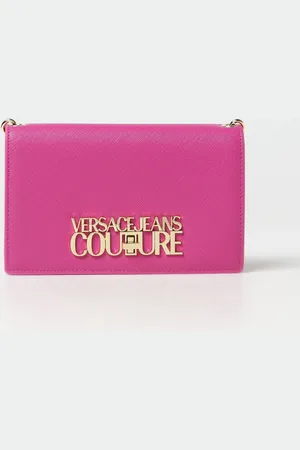 VERSACE Mini wallet bag in saffiano synthetic leather