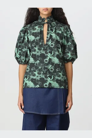 Ganni Blouse in printed organic cotton