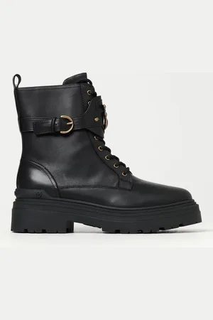 Pinko Flat Ankle Boots Woman color