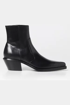 OFF-WHITE Slim Texan leather ankle boots
