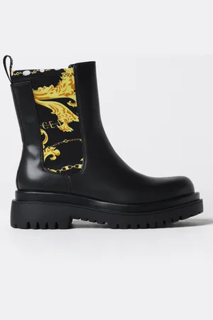 VERSACE Flat Ankle Boots Woman color