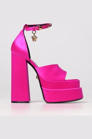 VERSACE Medusa Aevitas platform sandal in satin
