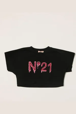 Nº21 Cropped T-shirt N ° 21 with logo