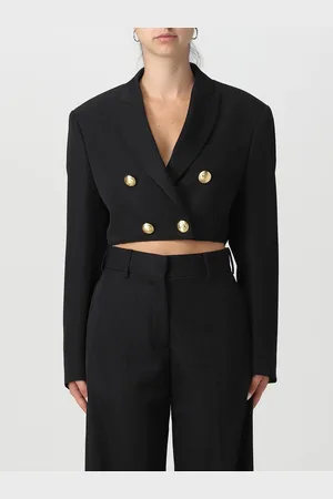 Palm Angels Double-breasted virgin wool blend blazer