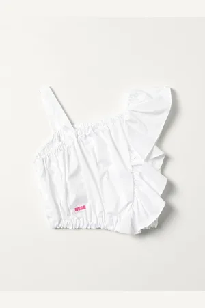 Msgm Cropped top with big flounce
