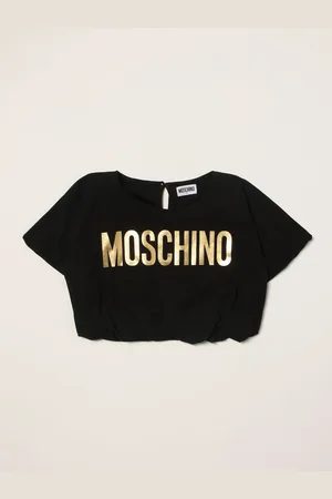 Moschino Kid cropped t-shirt with logo