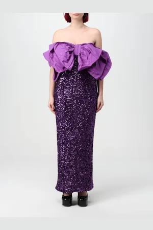 ROTATE Long dress with maxi bow