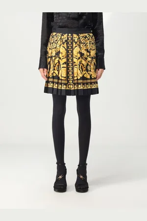 VERSACE Skirt in silk with baroque print