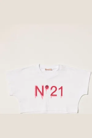 Nº21 Cropped T-shirt N ° 21 with logo