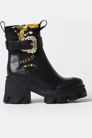VERSACE Flat Ankle Boots Woman color