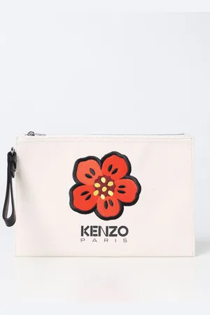 Kenzo Canvas clutch with logo