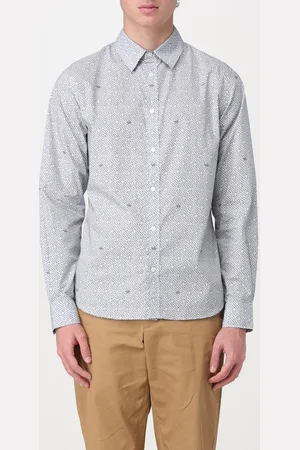Maison Kitsuné Shirt in cotton poplin with print