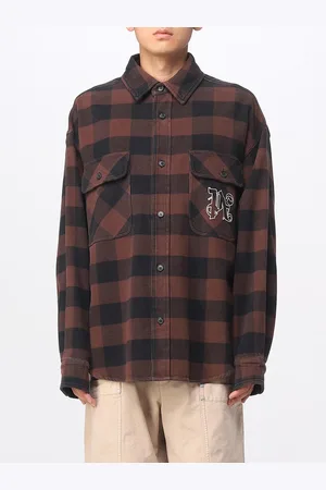 Palm Angels Flannel shirt with check pattern