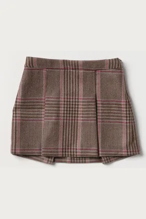 BONPOINT Tutti skirt in check pattern wool