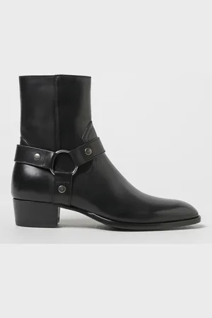 Saint Laurent Wyatt leather ankle boots with zip