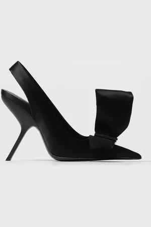 Salvatore Ferragamo Erica slingbacks in satin with asymmetric bow