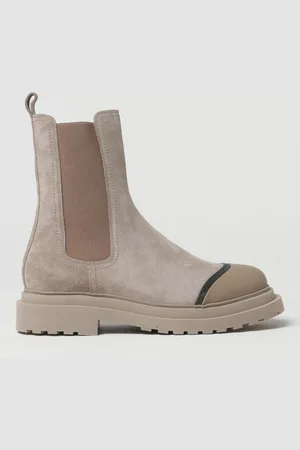 Brunello Cucinelli Chelsea boot in suede with monili