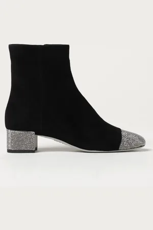 RENE CAOVILLA René Caovilla ankle boots in suede and crystals