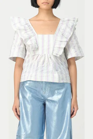 Ganni Blouse in organic cotton blend