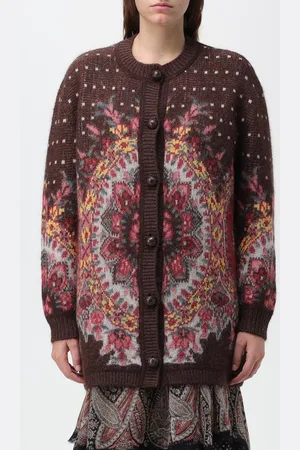 Etro Cardigan in jacquard mohair wool blend