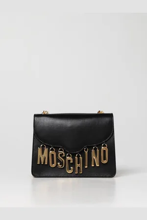 Moschino Leather crossbody bag with charmes