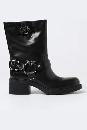 Pinko Flat Ankle Boots Woman color
