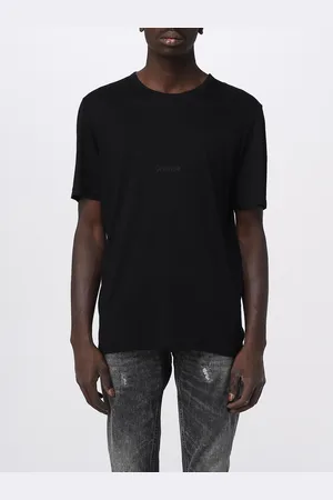 Saint Laurent Viscose t-shirt with embroidered logo