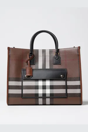 Burberry Freya bag in saffiano coated cotton with all over check print
