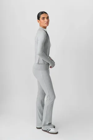 Gina Tricot Soft touch folded trouser - yoga pants - Harmaa - L - Naiset