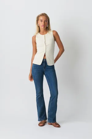 Gina Tricot Low waist bootcut jeans - Low waist jeans - Sininen - 46 - Naiset