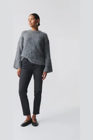 Gina Tricot Slim straight jeans - Straight farkut - Musta - 44 - Naiset