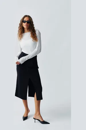 Gina Tricot Pleated skirt - Hameet - Musta - XL - Naiset