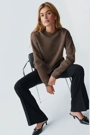 Gina Tricot Basic sweater - Collegepuserot - beige - S - Naiset