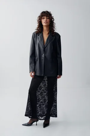 Gina Tricot Lace skirt - pitkät hameet - Musta - XS - Naiset