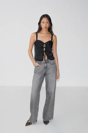 Gina Tricot Satin singlet - Topit - Musta - 42 - Naiset