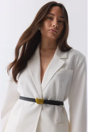 Gina Tricot Clean buckle belt - Vyöt - Musta - M/L - Naiset