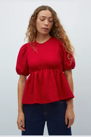 Gina Tricot Tie back top - topit & paidat - Punainen - XL - Naiset
